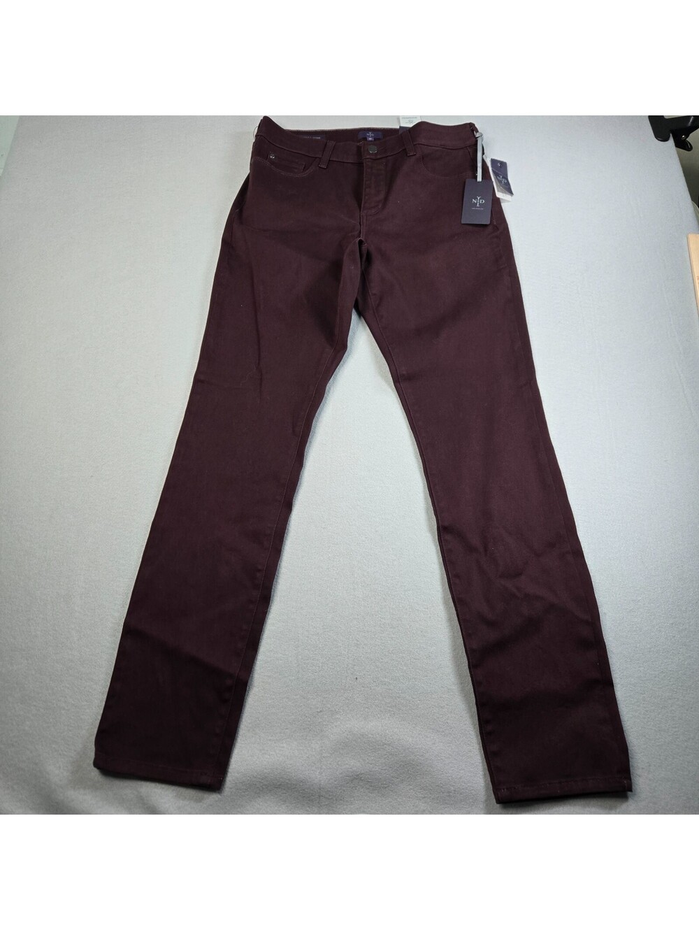 NWT NYDJ Alina Legging Lift Tuck Skinny Stretch Jeans Womens Sz 10 Maroon Denim